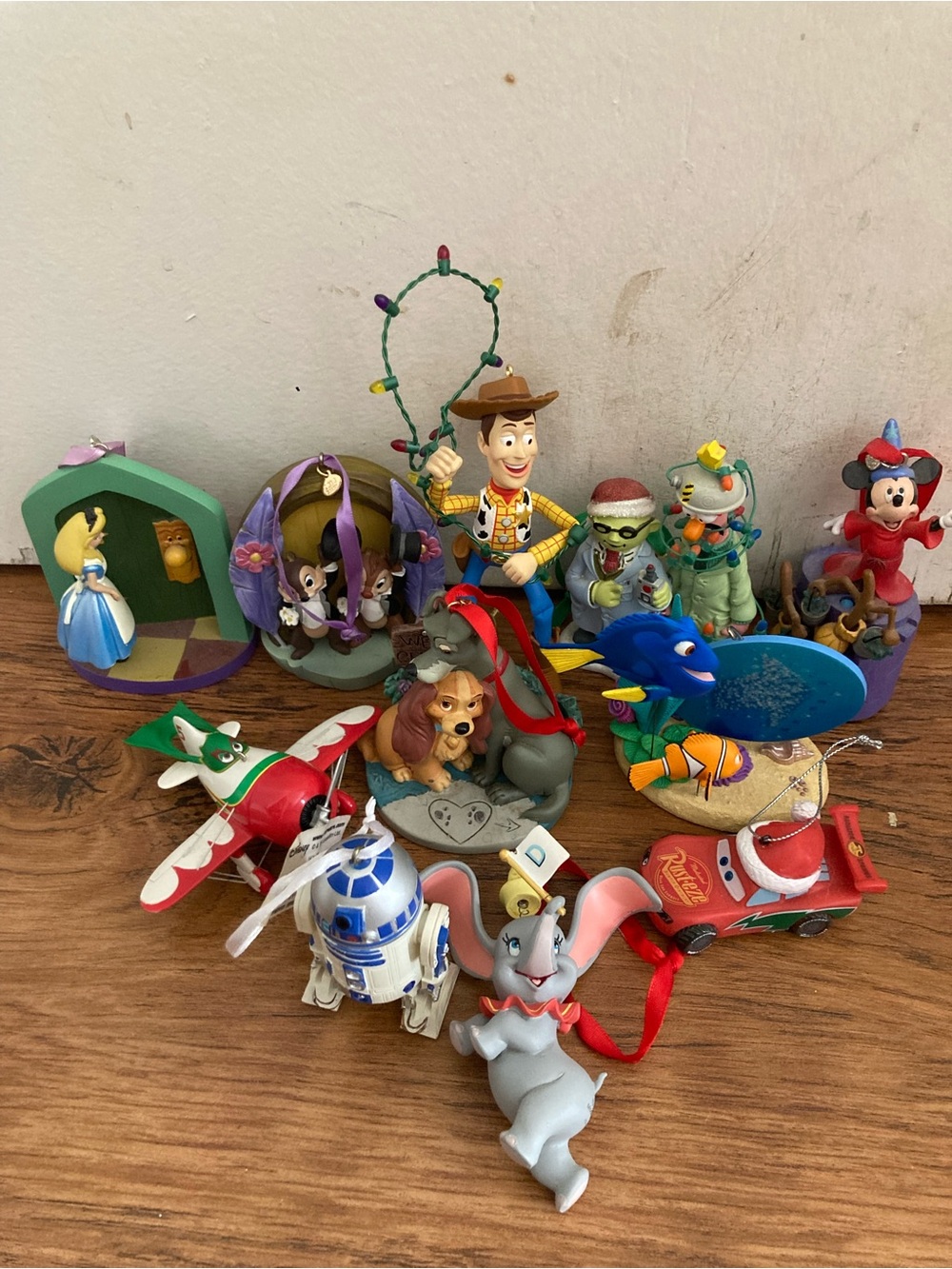 Disney Christmas Ornaments Lot of 11